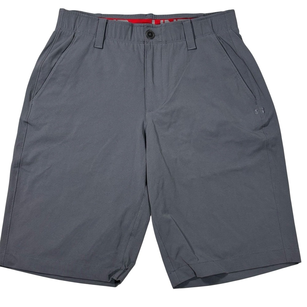Under Armour Match Play Shorts‎ Mens Size 30 Gray Performance Stretch Golf Chino